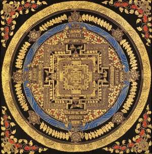 Vintage Buddha Mandala Thangka Art Print Poster Scripture Wall Art Pictures Canvas Painting Religious Faith Yoga Home Decor Gift (复制) (复制)
