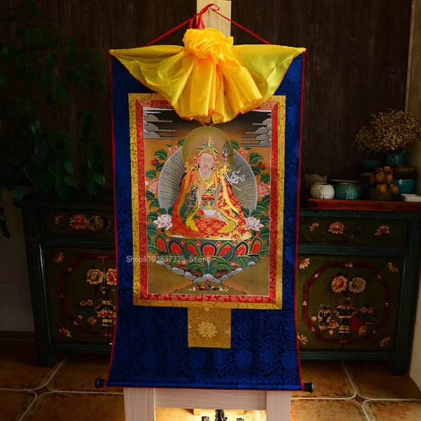 61x37cm Thangka Buddha Hanging Picture Tibetan Gold-plated Printed Decorative Painting Interior/Temple Buddha Offering  Supplies (复制) (复制)