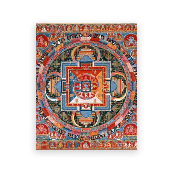 Vintage Tibetan Buddhist Thangka and Mandala Art Prints Abstract Posters Kalachakra Buddhism Wall Pictures Living Room Decor (复制)