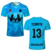 New Summer Maillot JUL Jersey Tchikita Youth Fast Drying 3D Printed T-shirt Men's and Women's Fashionable Loose T-shirt