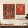 Vintage Tibetan Buddhist Thangka and Mandala Art Prints Abstract Posters Kalachakra Buddhism Wall Pictures Living Room Decor (复制)