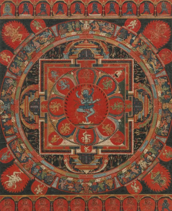 Vintage Buddha Mandala Thangka Art Print Poster Scripture Wall Art Pictures Canvas Painting Religious Faith Yoga Home Decor Gift (复制) (复制)