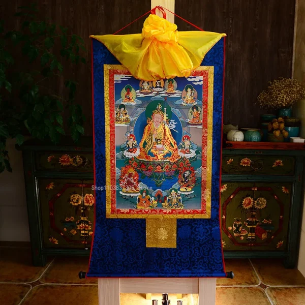 61x37cm Thangka Buddha Hanging Picture Tibetan Gold-plated Printed Decorative Painting Interior/Temple Buddha Offering  Supplies (复制) (复制)