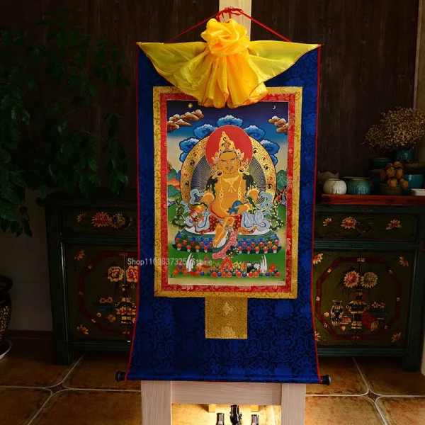 61x37cm Thangka Buddha Hanging Picture Tibetan Gold-plated Printed Decorative Painting Interior/Temple Buddha Offering  Supplies (复制) (复制)