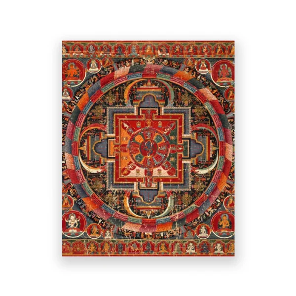 Vintage Tibetan Buddhist Thangka and Mandala Art Prints Abstract Posters Kalachakra Buddhism Wall Pictures Living Room Decor (复制)