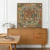 Vintage Buddha Mandala Thangka Art Print Poster Scripture Wall Art Pictures Canvas Painting Religious Faith Yoga Home Decor Gift (复制) (复制)